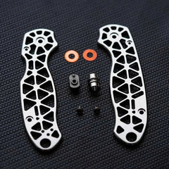 Titanium alloy Hollow Version Handle scales for Spyderco C223FRN Para3 Knives 07FC0E-D4 - KOEEK