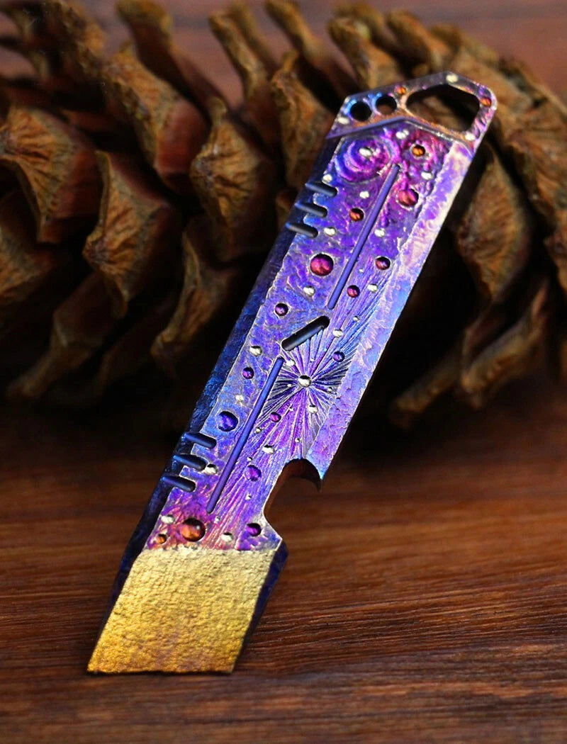 Hot Titanium Alloy Pry Bar Crowbar Multitool Opener Portable Outdoor Camping EDC 07FC0E-D4 - KOEEK
