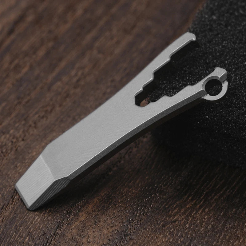Mini Titanium Keychain Multi Tools Pry Bar EDC Crowbar Bottle Opener Wrench Tool 07FC0E-D4 - KOEEK