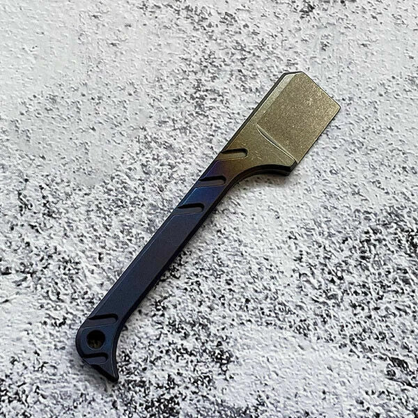 Titanium Crowbar Pry Bar Screwdriver Keychain Pendants EDC Multi-Function Tool 07FC0E-D4 - KOEEK