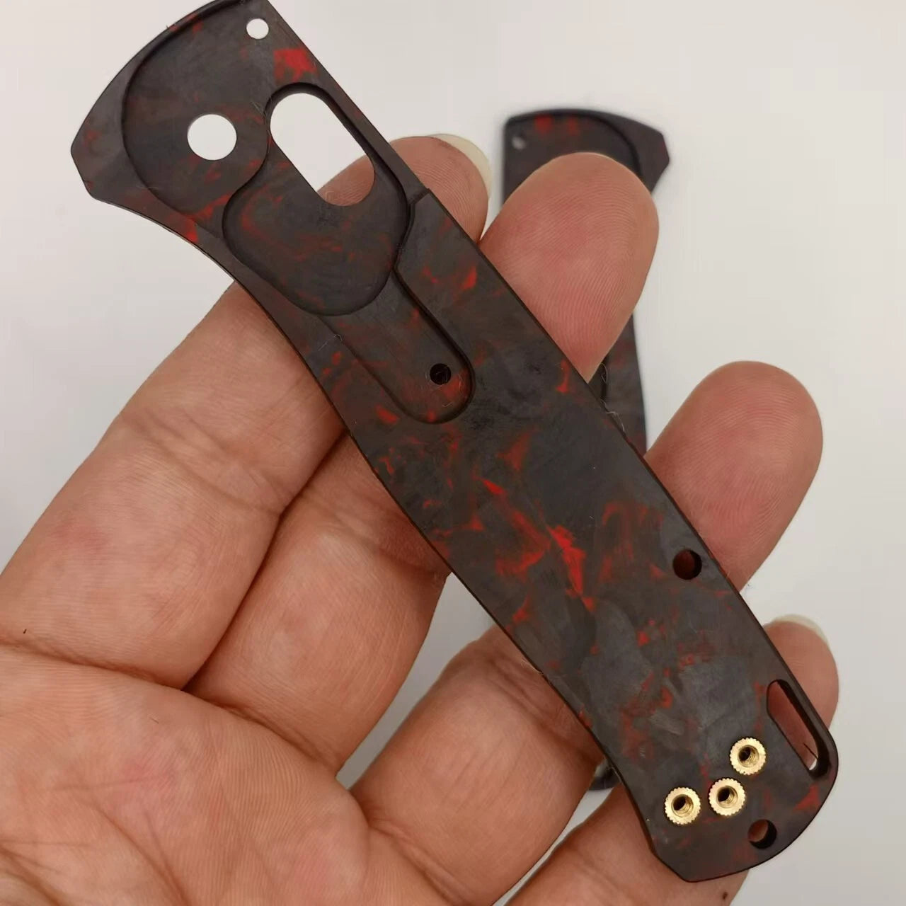 1 Pair Custom Made 3K Carbon Fiber Handle Scales For Benchmade Bugout 535 Knives 07FC0E-D4 - KOEEK