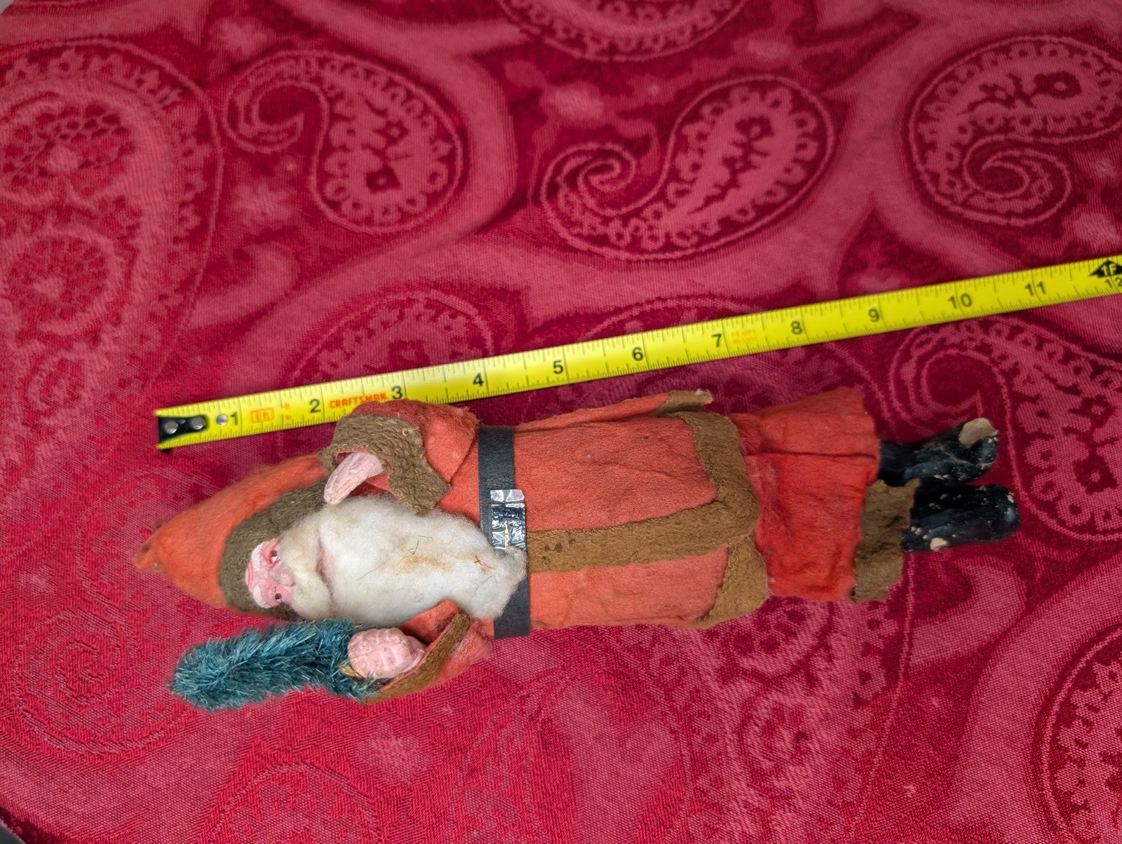 Antique German Belsnickel Father Santa 9” Candy Container Christmas Decor Paper CANDY - KOEEK