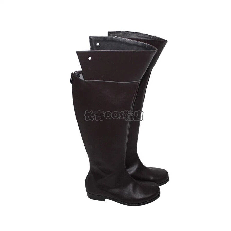 Anime Attack On Titan Eren Jager Cosplay Shoes Cos Shingeki no Kyojin Long Boots 07FC0E-D4 - KOEEK