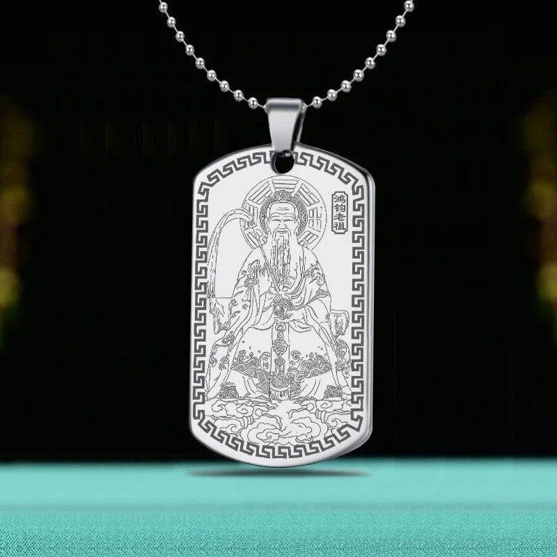 Taoist Hongjun Laozu Pendant Seal Tag Necklace Amulet Charm Unisex 1pc 07FC0E-D4 - KOEEK