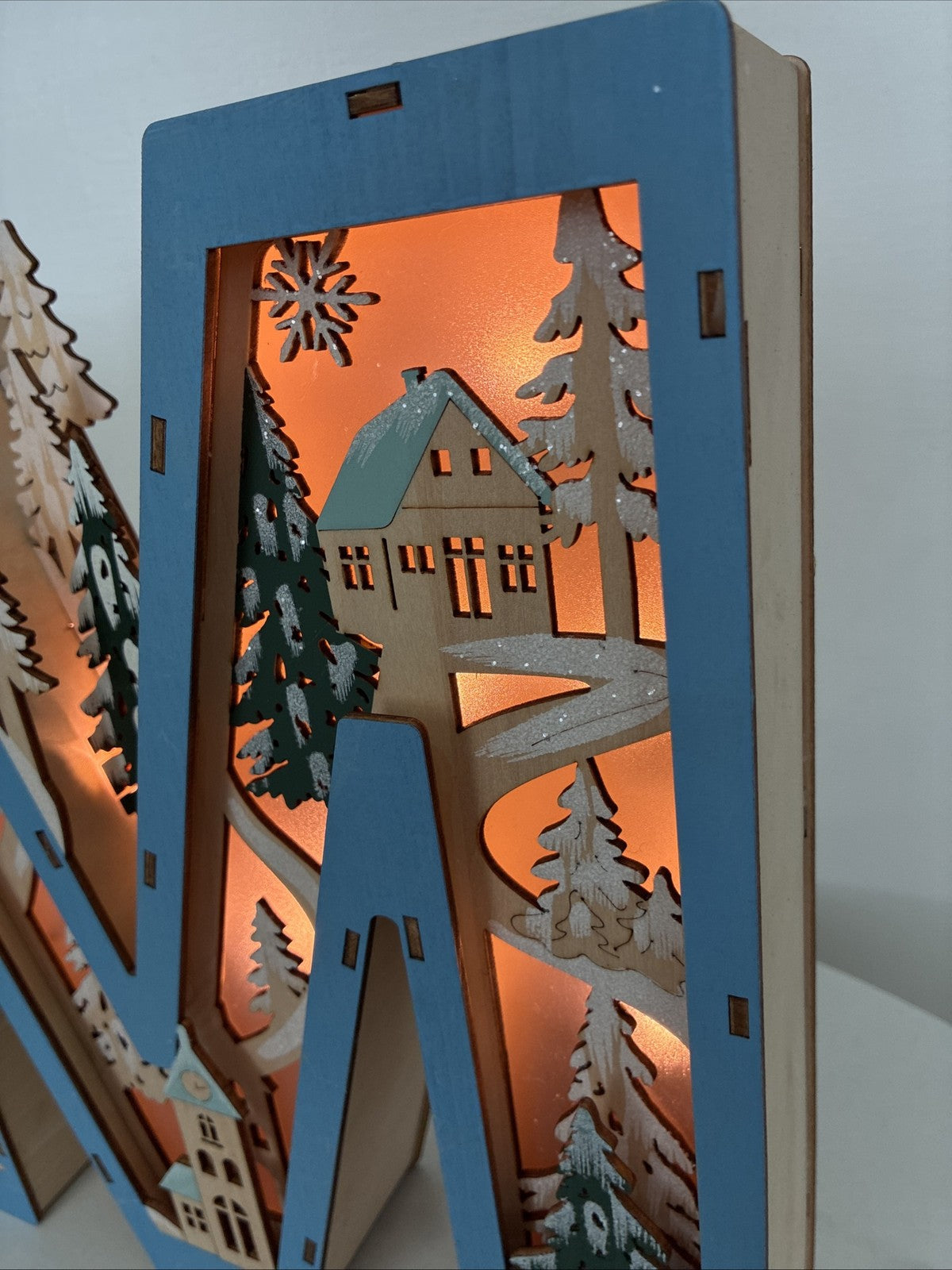 Anthropologie Wonderland Scene Letter M Monogram Christmas Fairy Light Decor ANTHROPOLOGIE - KOEEK