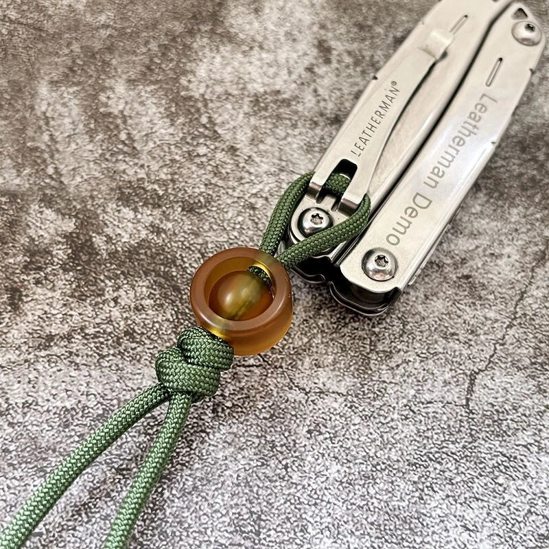 Ultem PEI Planet Star Ring Set Knife Bead Keychain Pendant Lanyard DIY EDC Tool 07FC0E-D4 - KOEEK