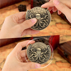 Unique Octopus Design Metal Fidget Spinner Dice for Role-Playing Game Accessory 07FC0E-D4 - KOEEK