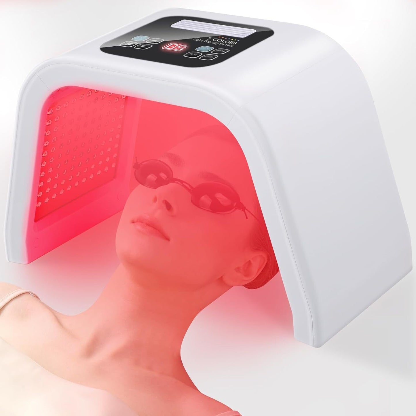 ny 7 Farger LED Lysterapi Hudforyngelse Antialdring Facial Beauty Spa Machine