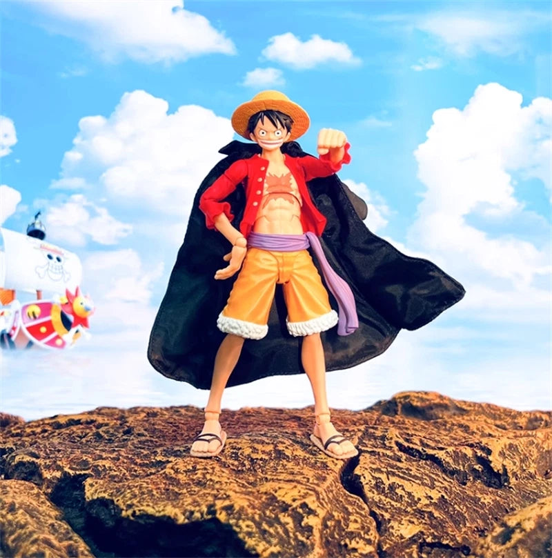 1/12 Black Wired Cloak Jacket Coat for 6" SHF Luffy One Piece Figure (No Figure) 07FC0E-D4 - KOEEK