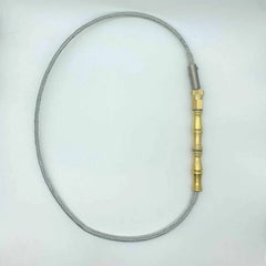EDC Steel Wire Whip, Brass Handle, Kung Fu Whip, Outdoor Tactical Whip Tools 07FC0E-D4 - KOEEK