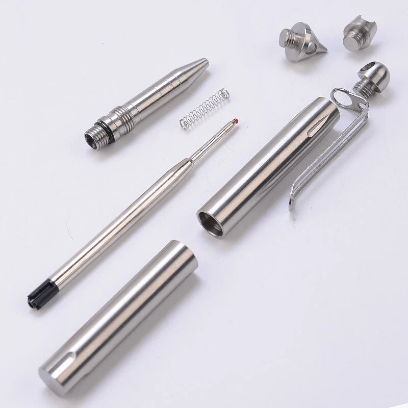 Stainless Steel Ball pen Portable Writing Signature Pen Outdoor EDC Multi-Tools 07FC0E-D4 - KOEEK