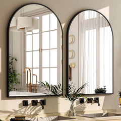 26x38inch Arch Bathroom Mirror-Arched Bathroom Mirror/Wall Mounted Vanity Mirror 07FC0E-D4 - KOEEK