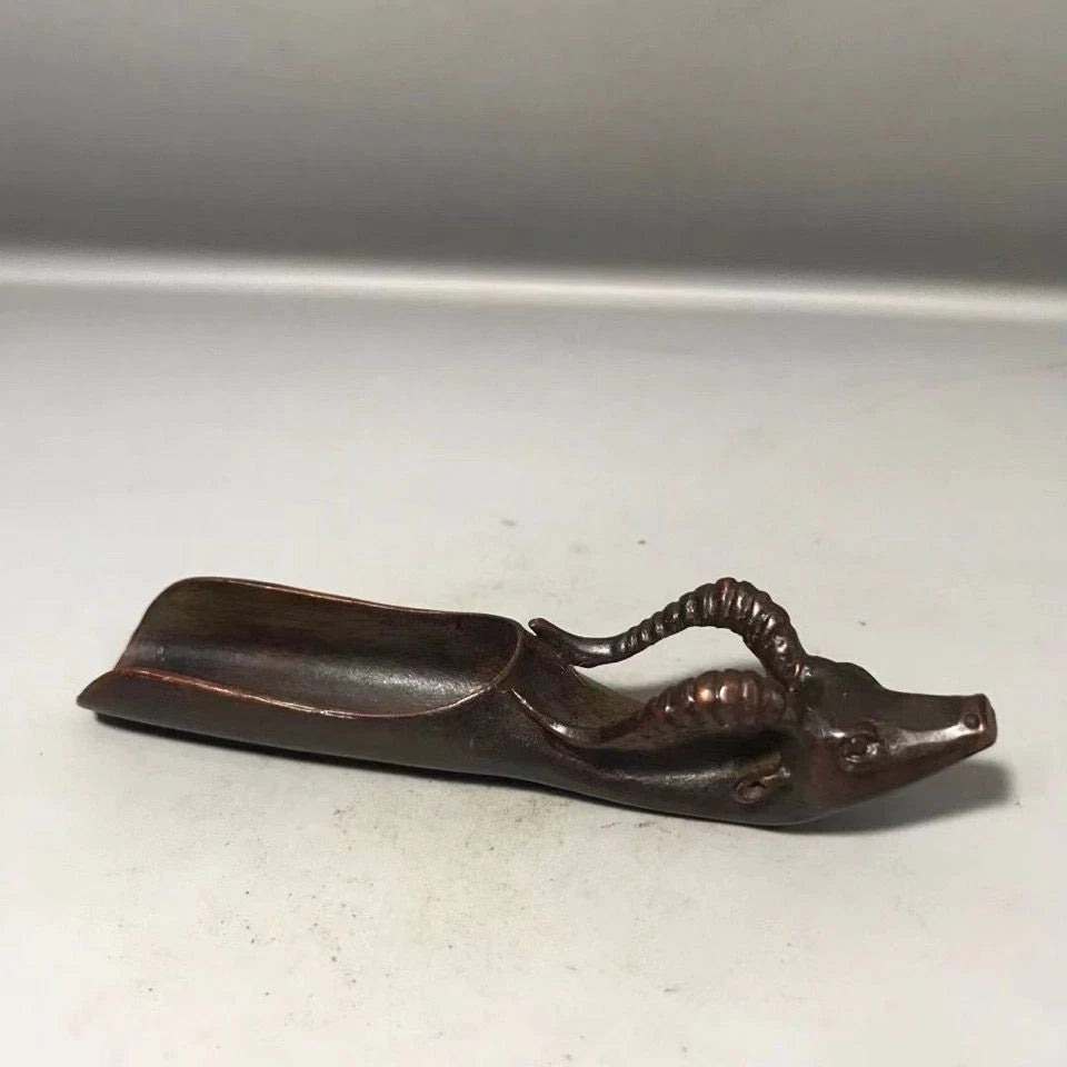 Copper Tea Spoon Tea Scoop Tea Leaf Shovel Handmade Tea Tool Set 07FC0E-D4 - KOEEK