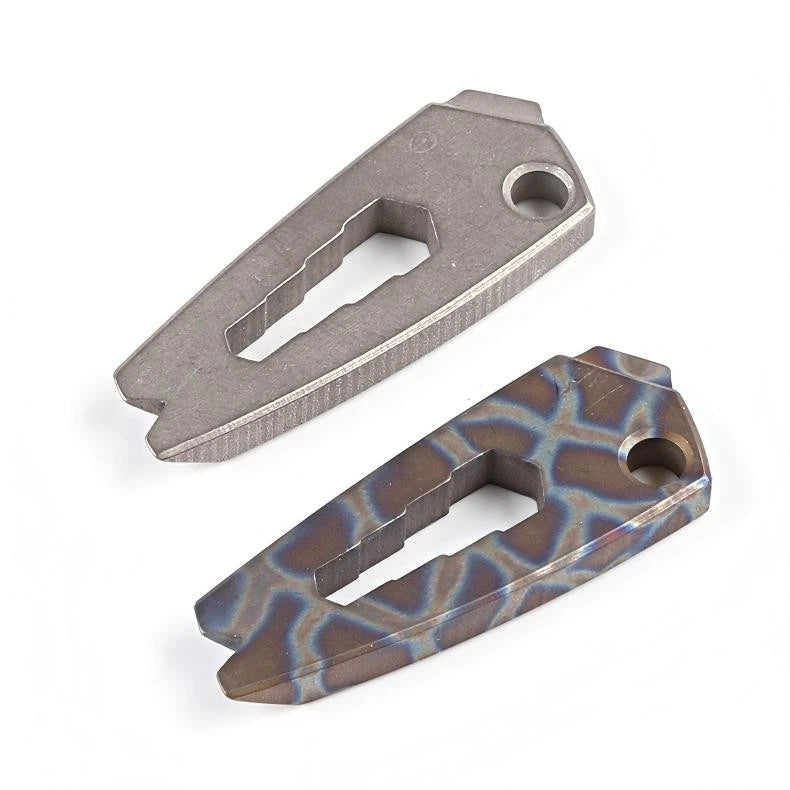 Mini Titanium Alloy Pry Bar Crowbar EDC Multi Tools Wrench Screwdriver Keychain 07FC0E-D4 - KOEEK