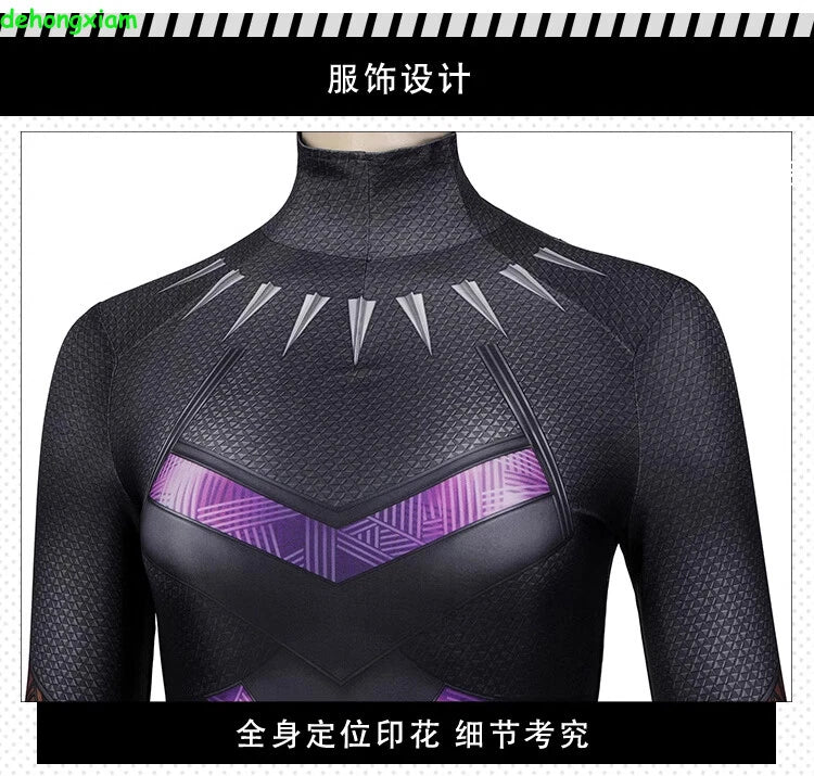 Black Panther Wakanda Forever Cosplay Shuri Costume Bodysuit Jumpsuit Women Suit 07FC0E-D4 - KOEEK