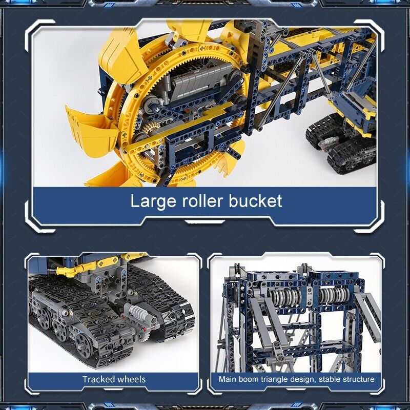 new Mould King 17006 Bucket Wheel Excavator Crane Building Block Toy Remote Control MOULD KING - KOEEK