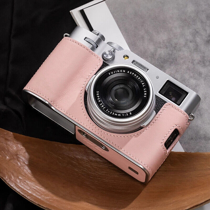 Leather Camera Insert Half Case Bag Cover Suitable For Fujifilm X100Vi 07FC0E-D4 - KOEEK