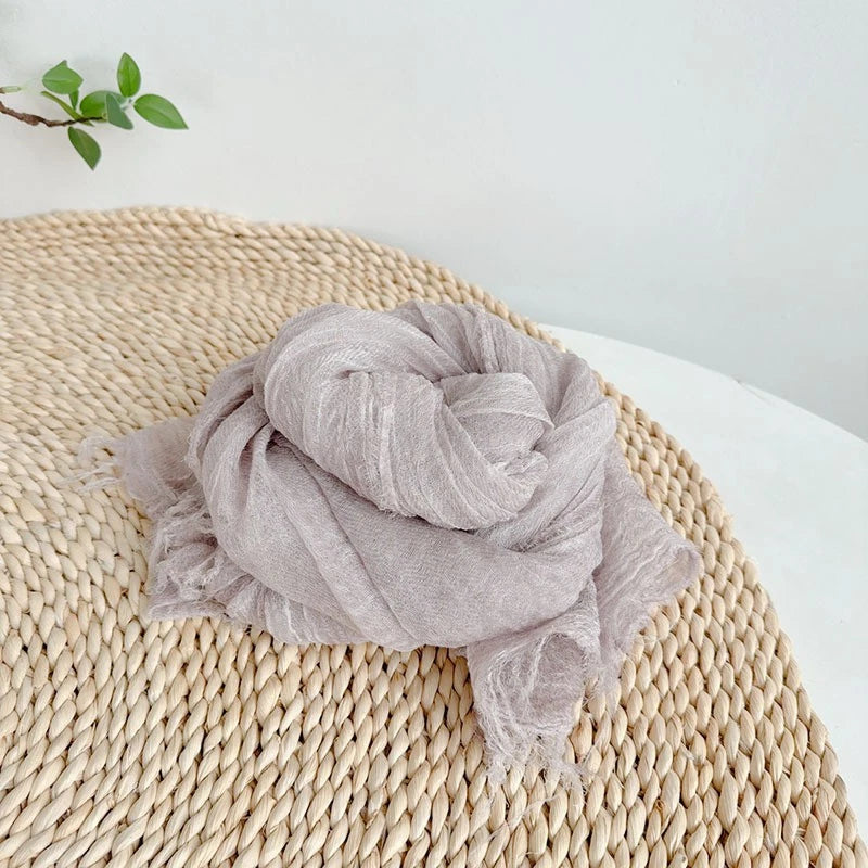 Womens wool blend Tassel Autumn Winter White Scarf Could Like Soft Shawl Scarves 07FC0E-D4 - KOEEK