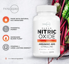new Type Zero Nitric Oxide 6X Booster, 150 Veggie Capsules - Natural Supplement... TYPE ZERO - KOEEK