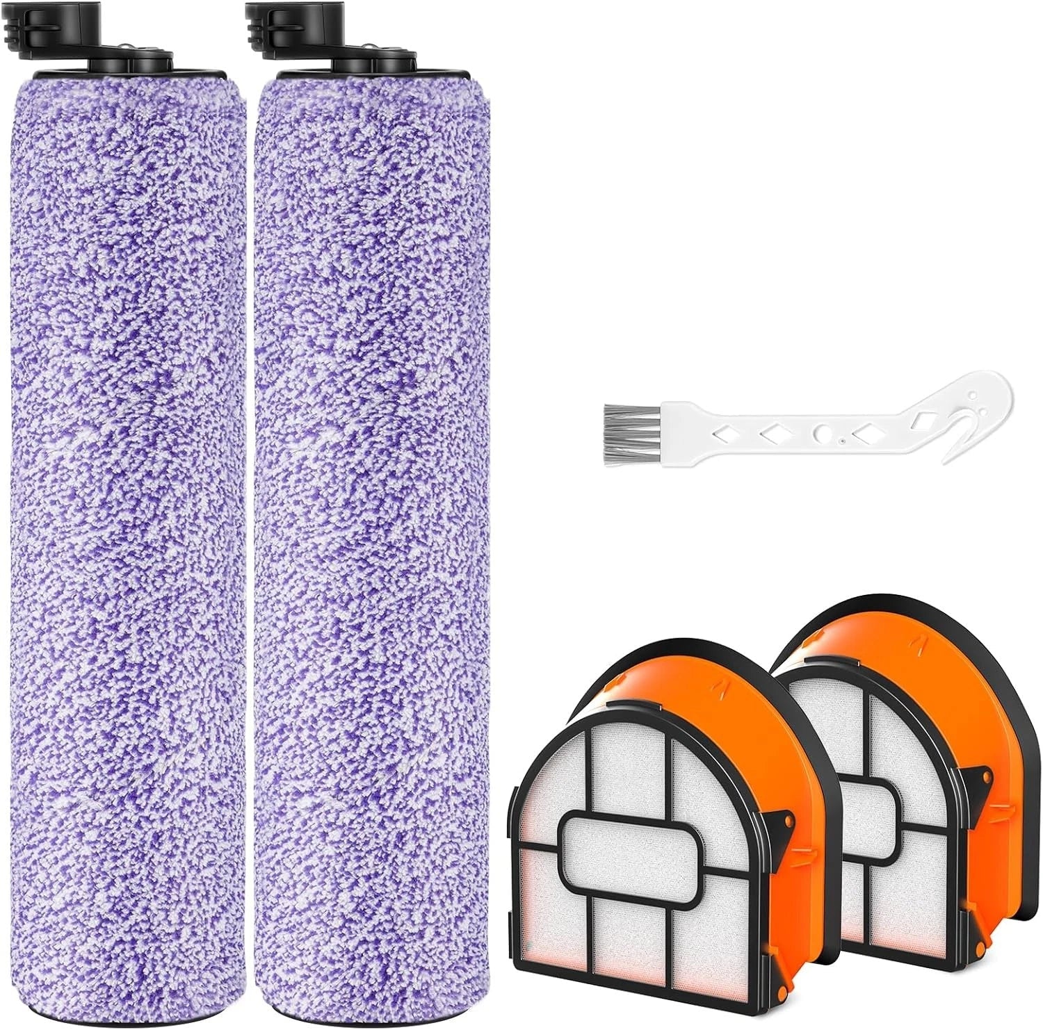 Replacement brush roller and filter screen set, compare parts WDB1, WDB2, WDFF1 07FC0E-D4 - KOEEK