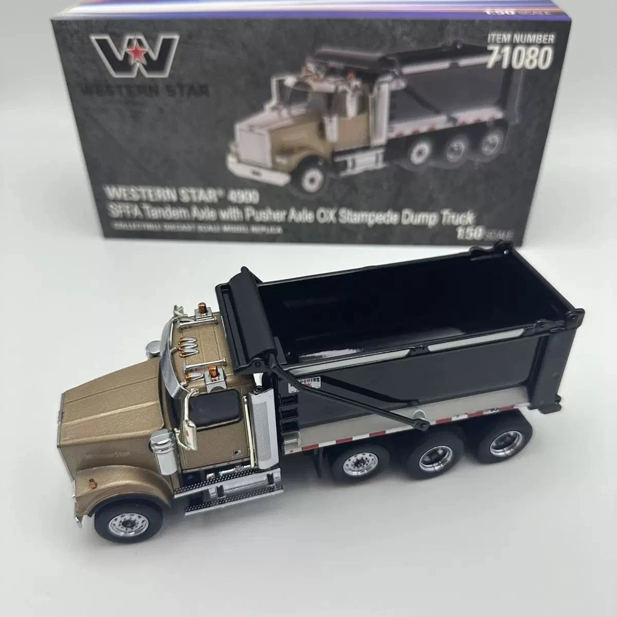 DM 1/50 WESTERN STAR 4900 SFFA Tandem Axle DUMP TRUCK Diecast Model Car 71080 07FC0E-D4 - KOEEK