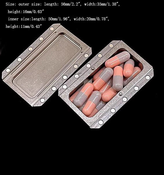 1PC TC4 Titanium Case Storage Container EDC Push Card Slider Pocket Toy Gift 07FC0E-D4 - KOEEK