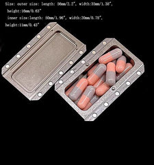 1PC TC4 Titanium Case Storage Container EDC Push Card Slider Pocket Toy Gift 07FC0E-D4 - KOEEK