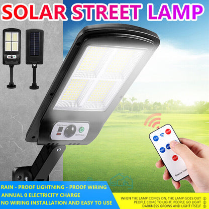 new Commercial Solar Street FloodLight LED Light Outdoor Area Dusk To Dawn Wall Lamp