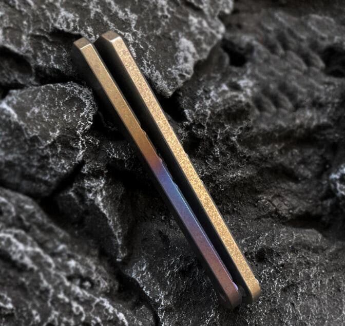 Titanium Crowbar Pry Bar Screwdriver Keychain Pendants EDC Multi-Function Tool 07FC0E-D4 - KOEEK