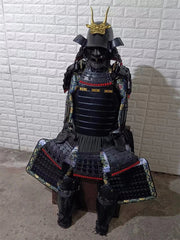 Wearable Japanese Samurai Armor Suit With Helmet Black Set Men Cosplay Custome 07FC0E-D4 - KOEEK