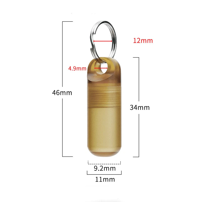 PEI ULTEM Pocket Waterproof Pill Case Holder Organizer Box Container Keychain 07FC0E-D4 - KOEEK