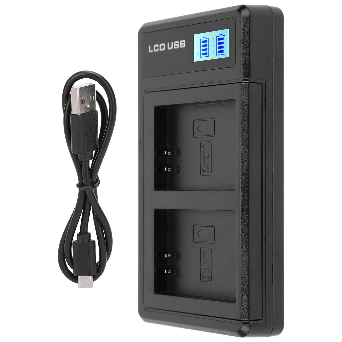 new Camera Dual Charger With LCD Display For LPE12 Battery USB Portable Charger koeek - KOEEK