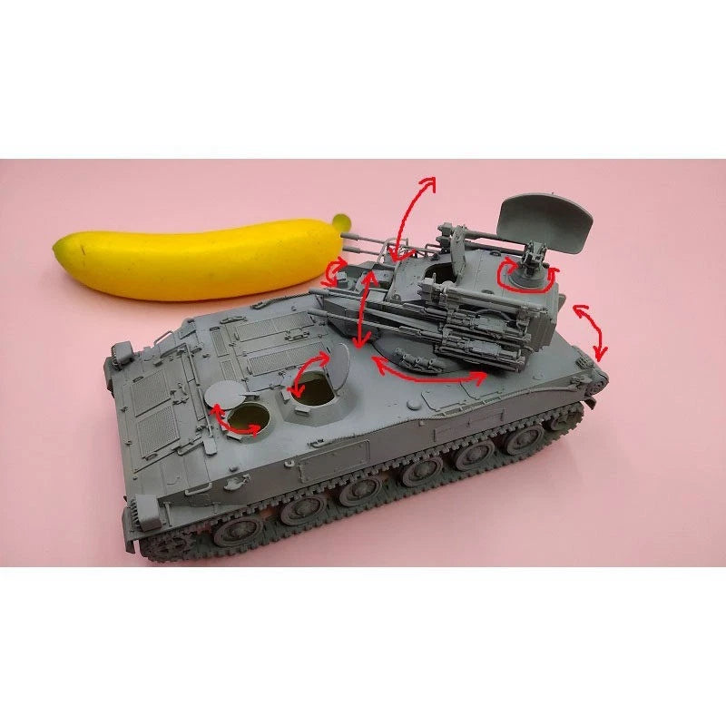 3D Printed 1/35 China PGZ04A Anti-Aircraft Cannon Unpainted Model Kit 07FC0E-D4 - KOEEK