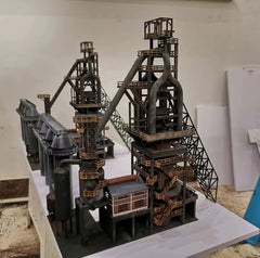 N Scale 1:160 Large Steel Plant Model Blast Furnace Model Building Figure Models 07FC0E-D4 - KOEEK