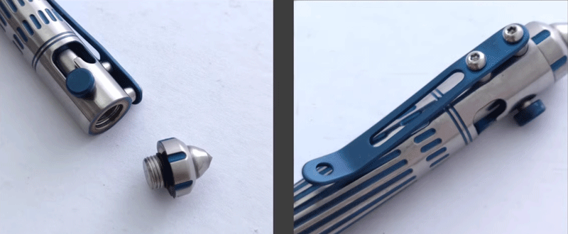 EDC Practical Titanium Alloy Pocket Ballpoint Pen Tactical working signature Pen 07FC0E-D4 - KOEEK