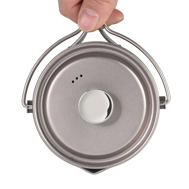 750ml Camping Coffee Pot with French Press Outdoor Cup Mug Cookware for Hiking 07FC0E-D4 - KOEEK