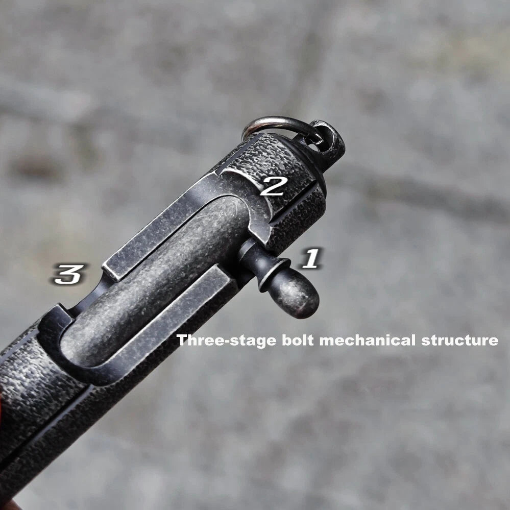 Titanium Alloy Ballpoint Pen Office Working Signature Pen Outdoor EDC Key chain 07FC0E-D4 - KOEEK