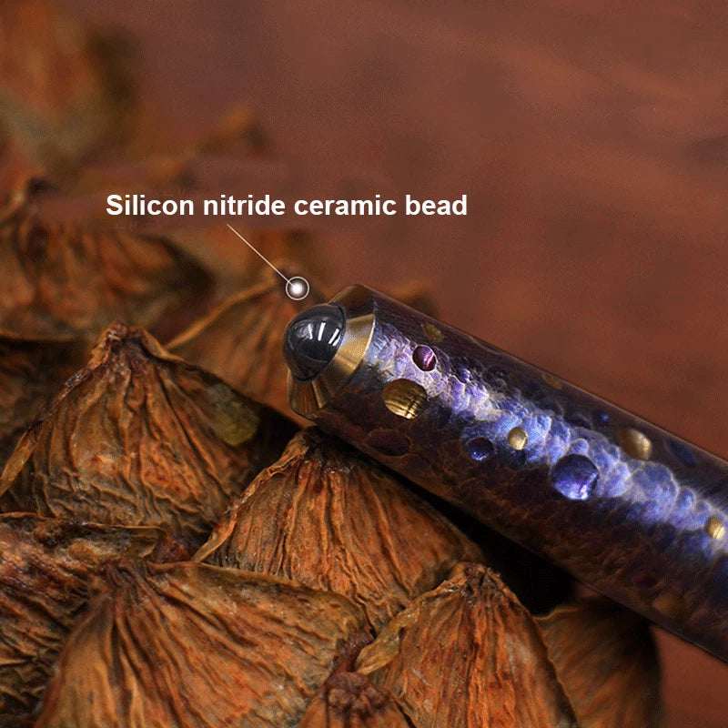 Titanium Pocket Fountain Pen 0.5 Nib Business Signature ink Pen Gift Pen EDC 07FC0E-D4 - KOEEK
