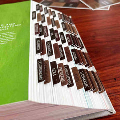 new Thinkor Reposition Laminated Bible Tabs, Large Print Stickers, Earthy Brown THINKOR - KOEEK