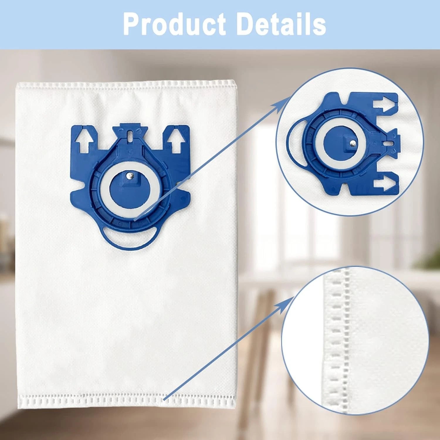 16 packs of 3D GN vacuum cleaner filter bags, vacuum cleaner 07FC0E-D4 - KOEEK