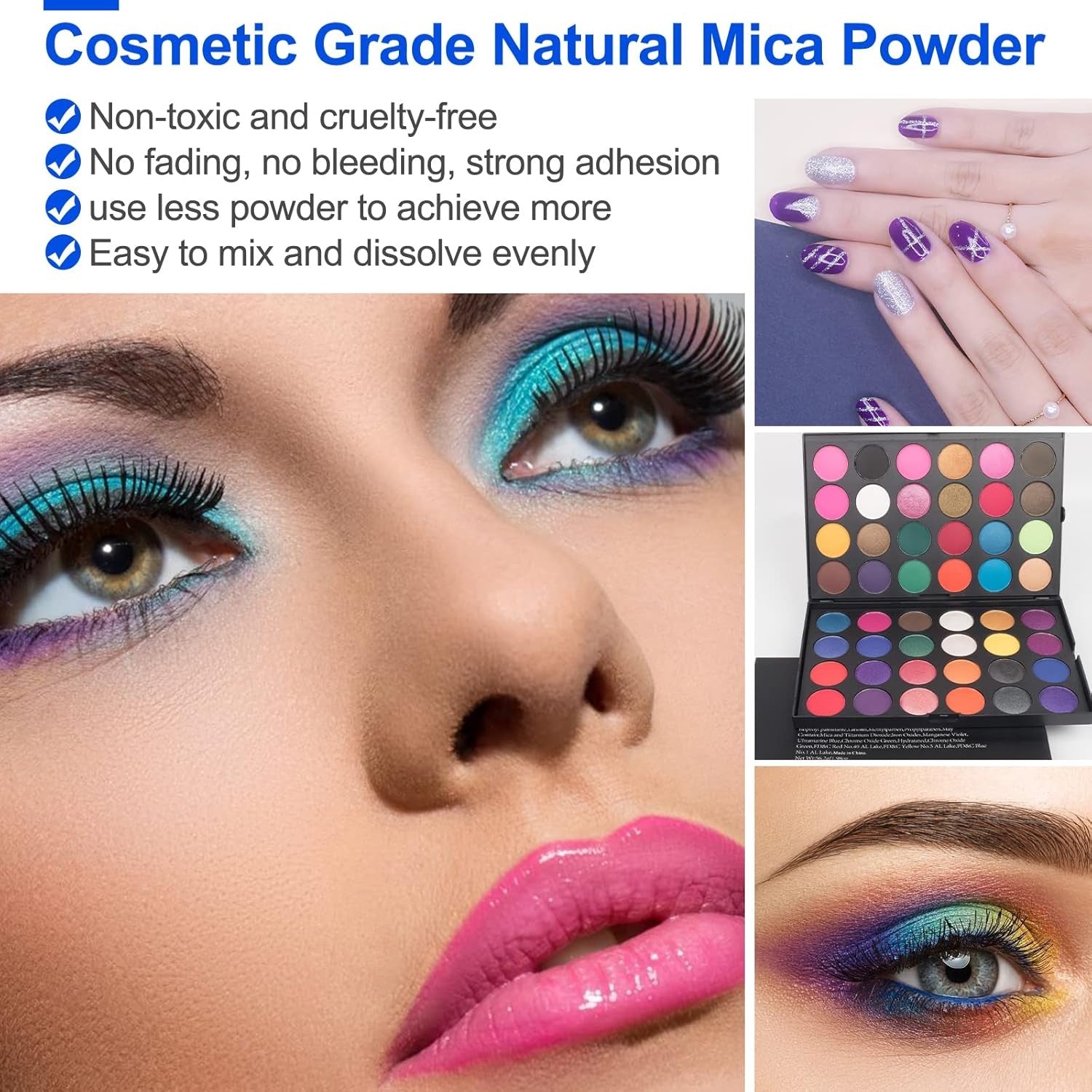 new Mica Powder,7.05OZ（200g）,Purple Rose Powder Pigment for Purple 07FC0E-D4 - KOEEK