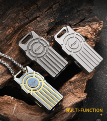 Titanium 2 Holes Keychain Emergency Whistle Outdoor Survival pocket Whistle EDC 07FC0E-D4 - KOEEK