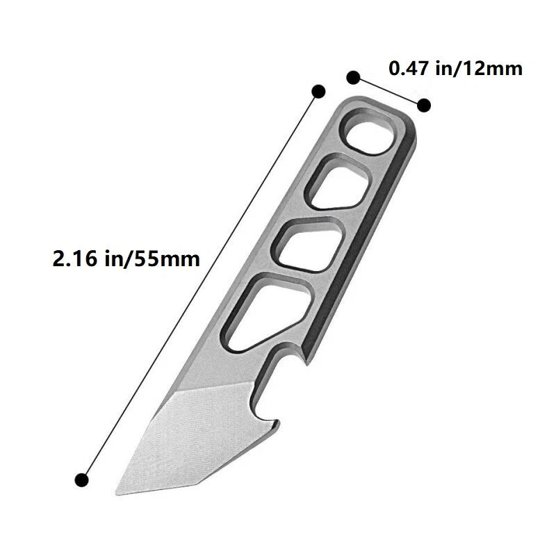Mini Titanium Pry Bar Crowbar Bottle Opener Portable Keychain EDC Multi Tools 07FC0E-D4 - KOEEK