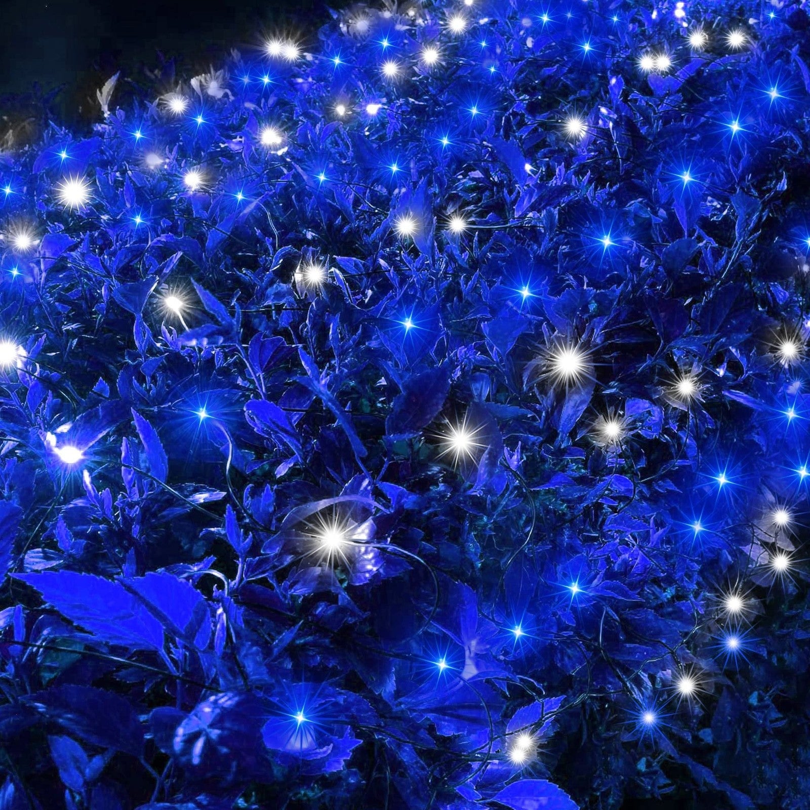 Outdoor Christmas Net Lights, 198 LED 9.8FT x 6.6FT Connectable Mesh Lights w... 07FC0E-D4 - KOEEK