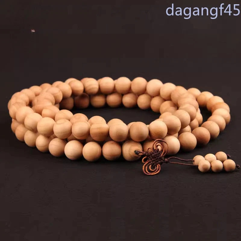 18mm Chinese Natural Peach Wood Prayer Beads Handmade Bracelet Necklace Ornament 07FC0E-D4 - KOEEK