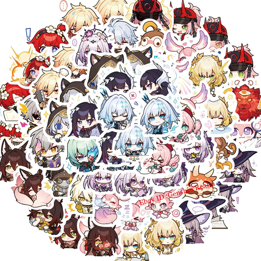 70Pcs Anime Honkai: Star Rail Cute Phainon Waterproof Stickers Decor Gift 07FC0E-D4 - KOEEK