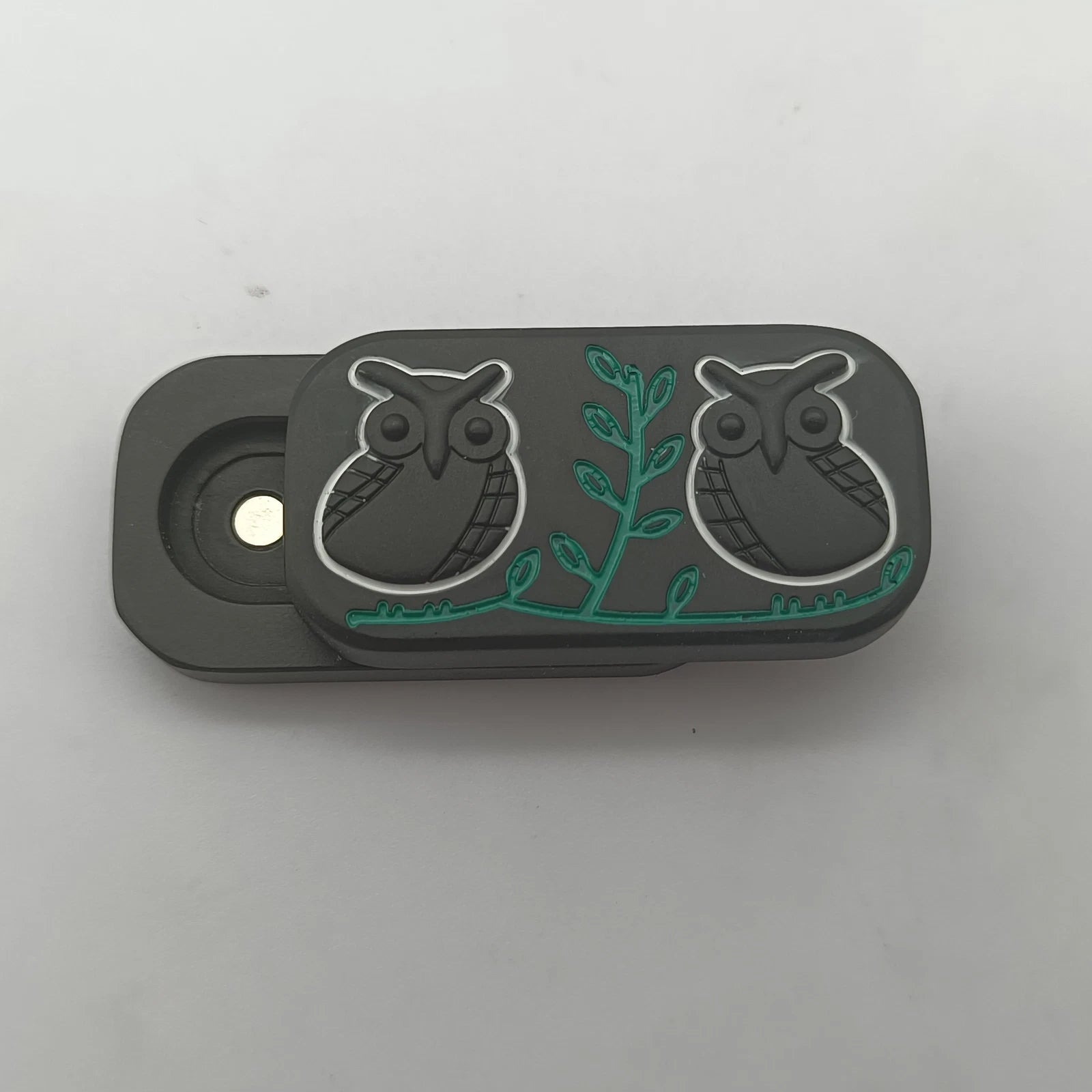 Owl Engrave Fidget Slider Adult EDC Toy Metal Fidget Spinner Toy ADHD Tool Gifts 07FC0E-D4 - KOEEK
