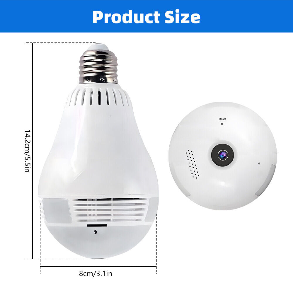 nye Camara De Seguridad WIFI Espia Oculta Forma De Bombilla Para Ver En El Celular