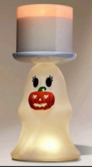 !!! Bath & Body Works Halloween Ghost 3 wick Candle Holder  LIGHTS UP!!! BATH & BODY WORKS - KOEEK