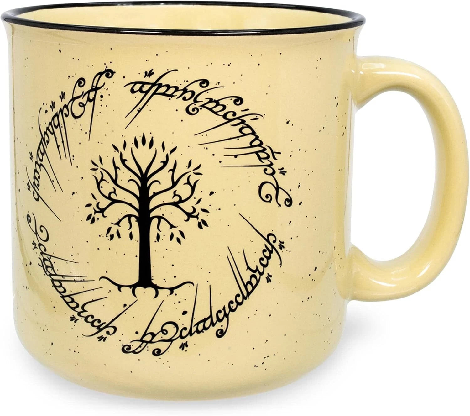 The Lord of the Rings Gondor Elven Script Ceramic Camper Mug | BPA-Free Coffee 07FC0E-D4 - KOEEK